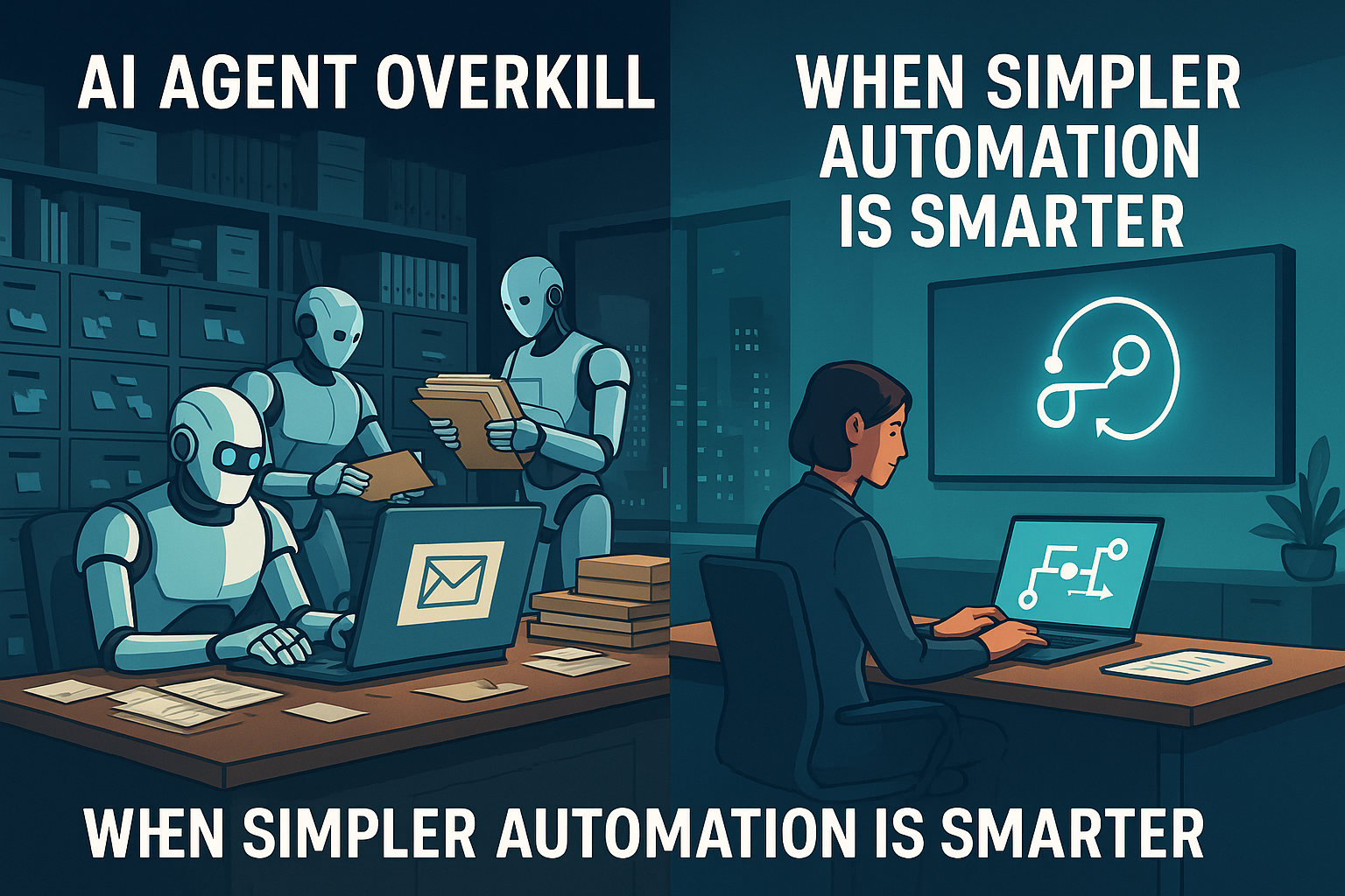 AI agents overkill illustration